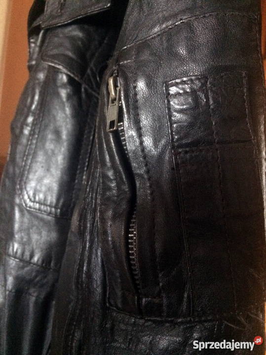 Kurtka skórzana męska czarna rozmiar L 50 Kurtki i płaszcze Zbąszynek