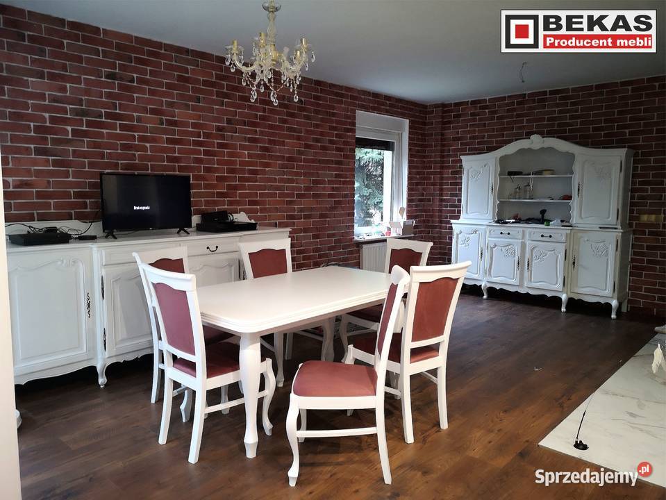 Biały Stół rozkładany Ludwik 160200240 6 Krzeseł sprzedam