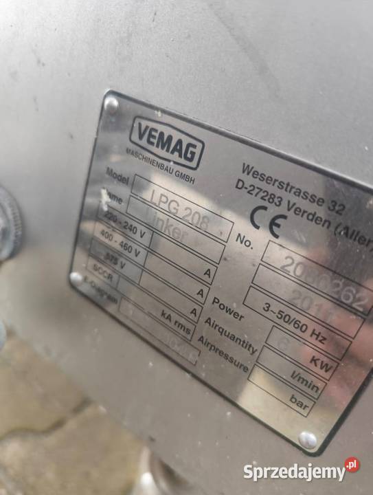 VEMAG DP10E LPG 208 AH 204 Przemysłowa linia do Krotoszyn sprzedam