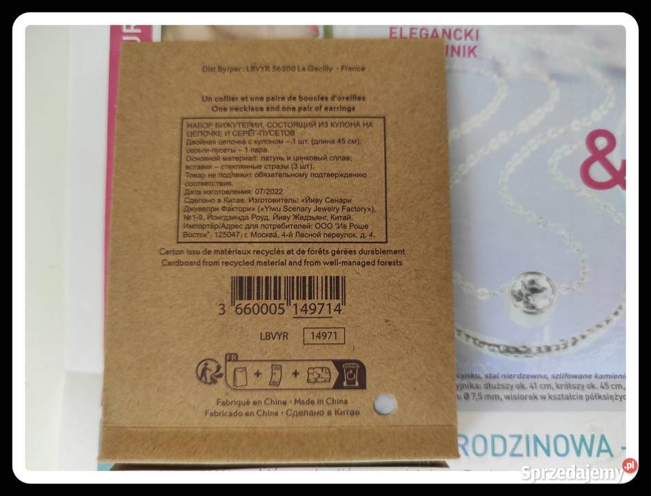 Yves Rocher NOWY komplet biżuterii naszyjnik Płock