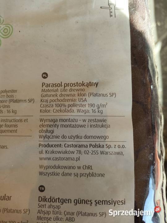 Parasol Capri Blooma 400300 małopolskie Zakopane sprzedam