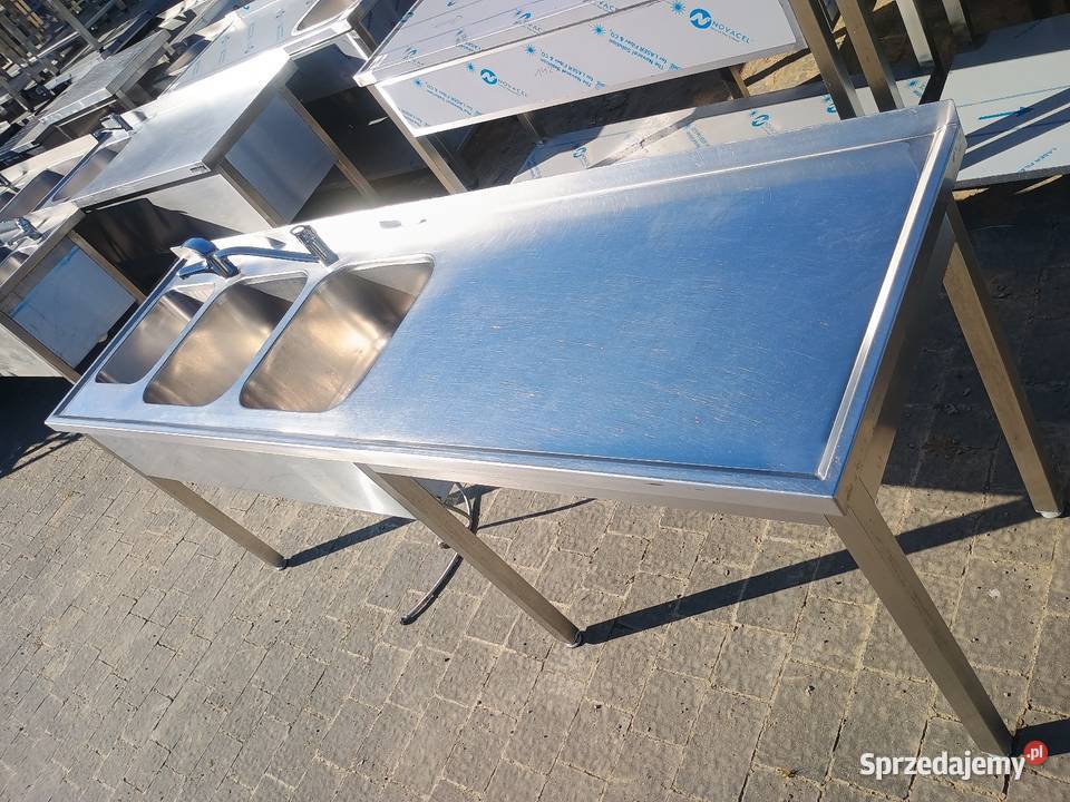 Zlew Gastronomiczny 3 komorowy Ascoblock 220x60 Gastronomia Piekielnik