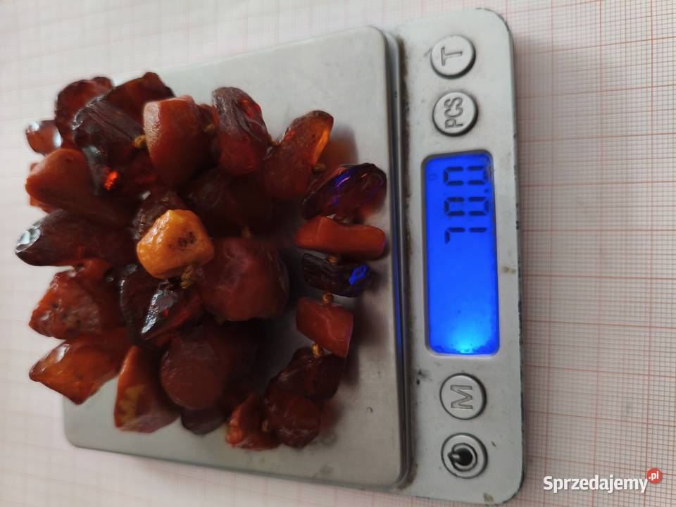 Naszyjnik bursztyn surowy Vintage Białystok