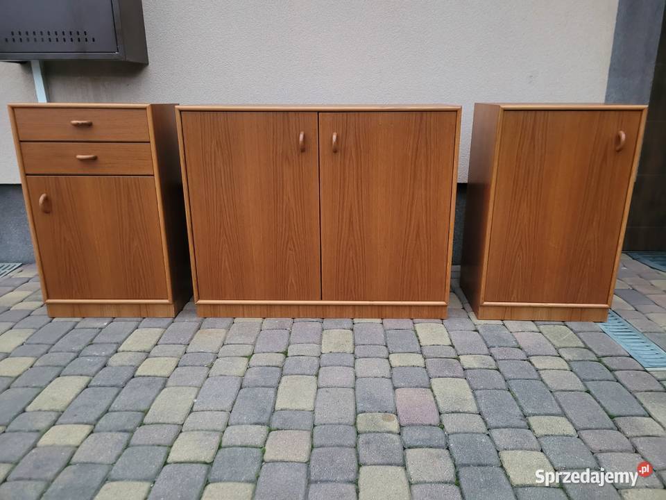 Tekowa Komoda Szafki Tekowy Zestaw Mebli Meble do salonu