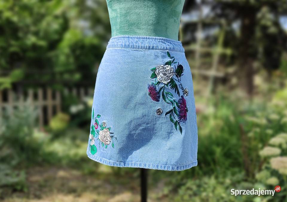 Spódnica mini HM 34 XS 36 S denim jeans mini Szczecin