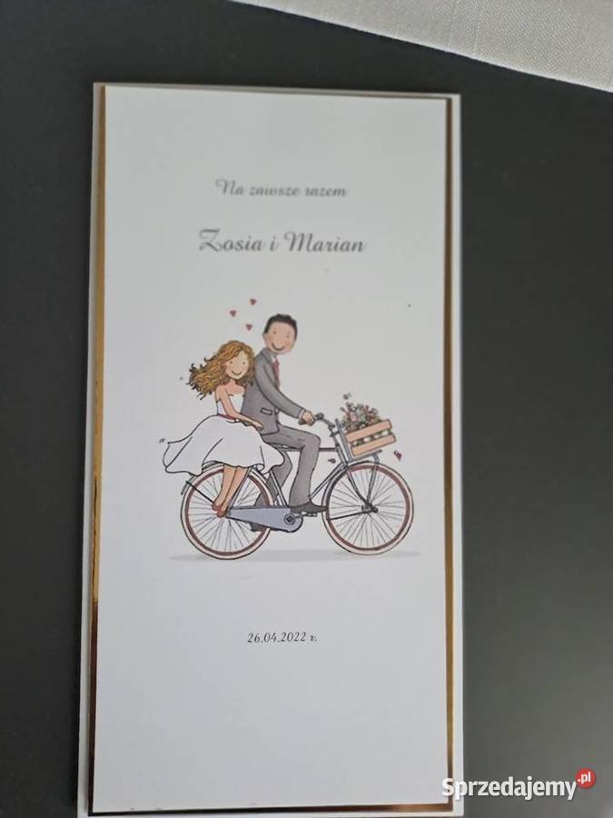 Kartka w kopercie z okazji ślubu Rękodzieło