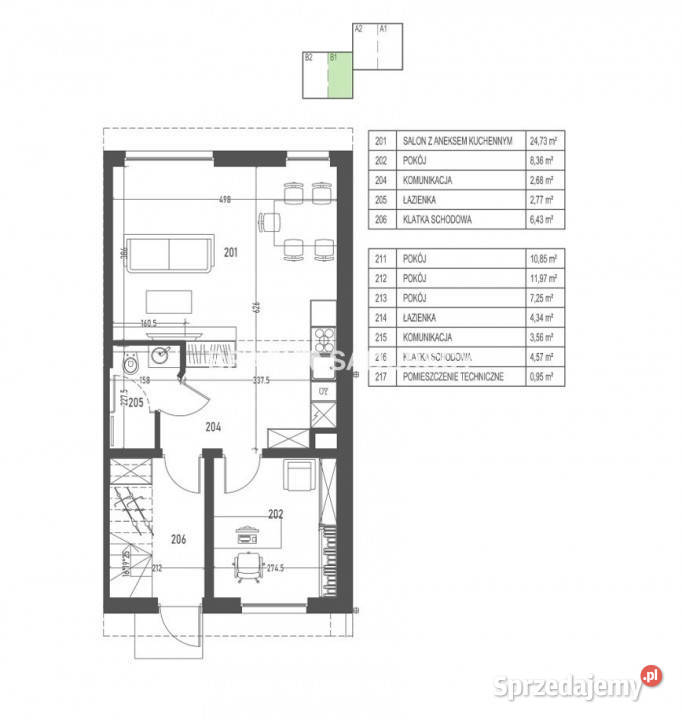Dom szeregowy do sprzedania Kraków 88m2 mieszkalny