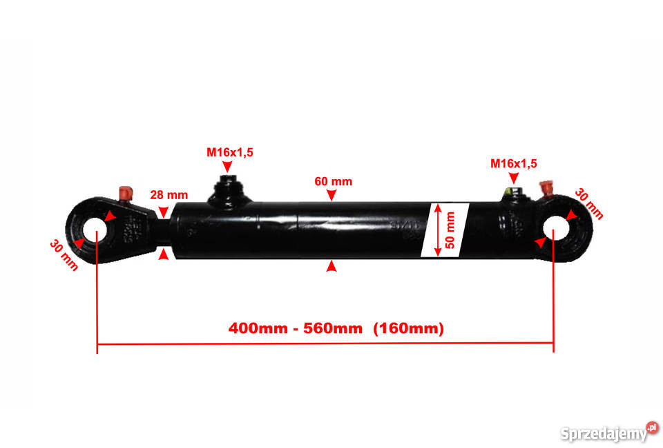 SIŁOWNIK CYLINDER CHWYTAK KROKODYL PŁUG SKOK 160 Solec Kujawski sprzedam