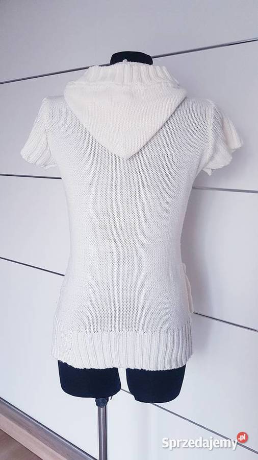 Sweter Krótki Rękaw Śmietanka śląskie Chybie