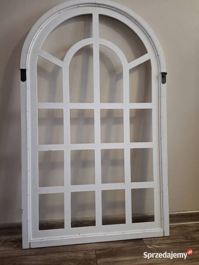 Rama okno ozdobne dekoracja biały