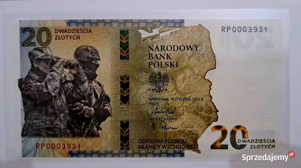 Banknot 20 Ochrona polskiej granicy wschodniej Rabka-Zdrój