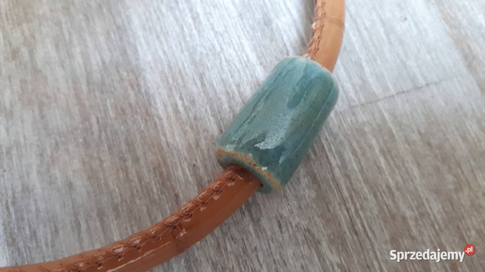 Naszyjnik ceramiczny ręcznie wykonany Naszyjniki mazowieckie Otwock