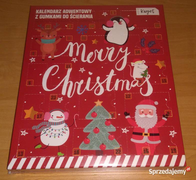 Kalendarz adwentowy z gumkami do ścierania Kayet Czerwionka-Leszczyny sprzedam