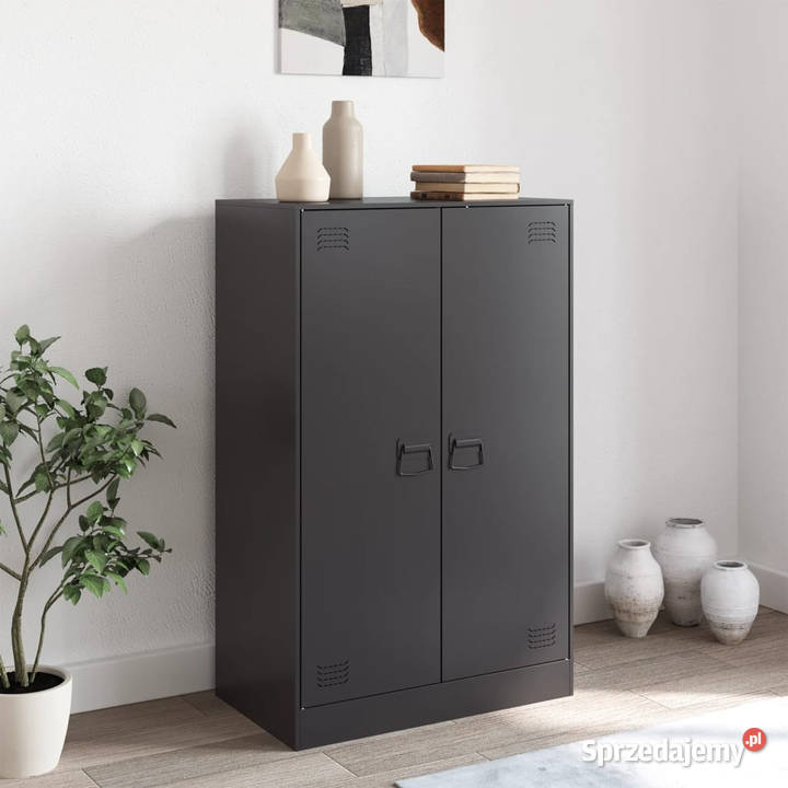 Szafka boczna czarna 67x39x107 stal WM841661 Pozostałe Warszawa sprzedam