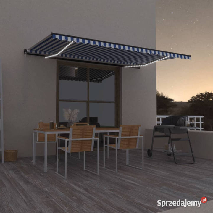 Ręcznie zwijana markiza z LED 500x350 Warszawa