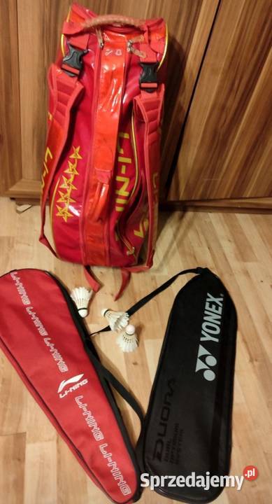 Czerwona torba TenisBadmintona zestaw łódzkie Aleksandrów Łódzki