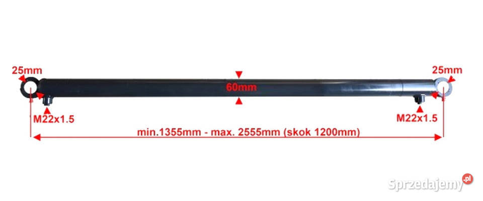 Siłownik Hydrauliczny 50x28x1200 Rozrzutnik Solec Kujawski