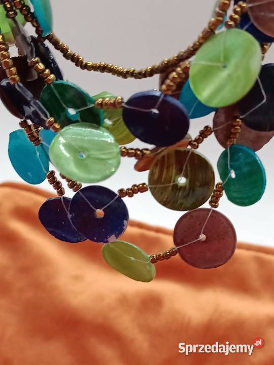Biżuteria naszyjnik korale brązowe Zamość