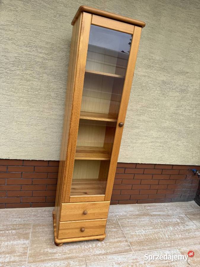Witryna sosnowa drewniana słupek regał szafka mazowieckie Garwolin