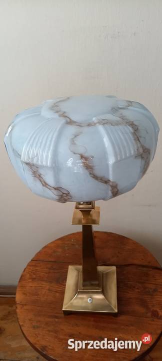 Ładna mosiężna lampa z kloszem Wysyłka