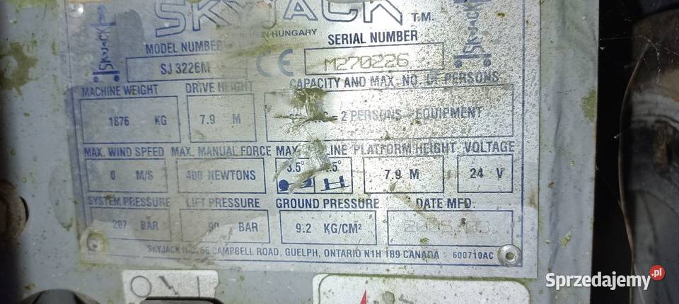 Podest ruchomy Skyjack SJIII3226M Konopiska