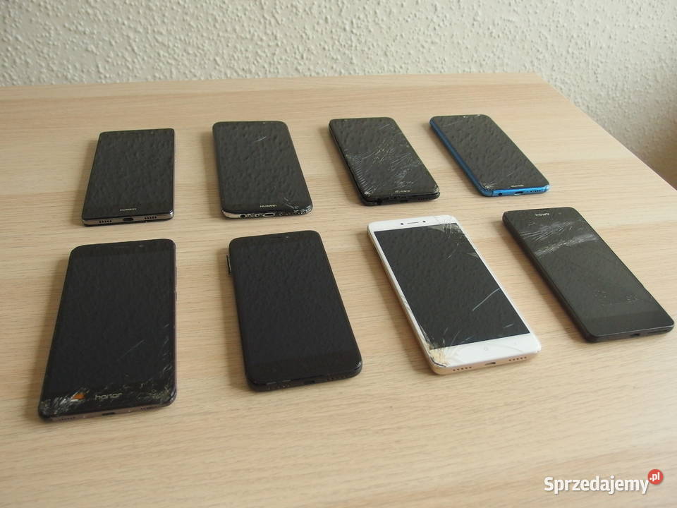 8 uszkodzone smartfony Huawei Xiaomi na części Elektronika sprzedam