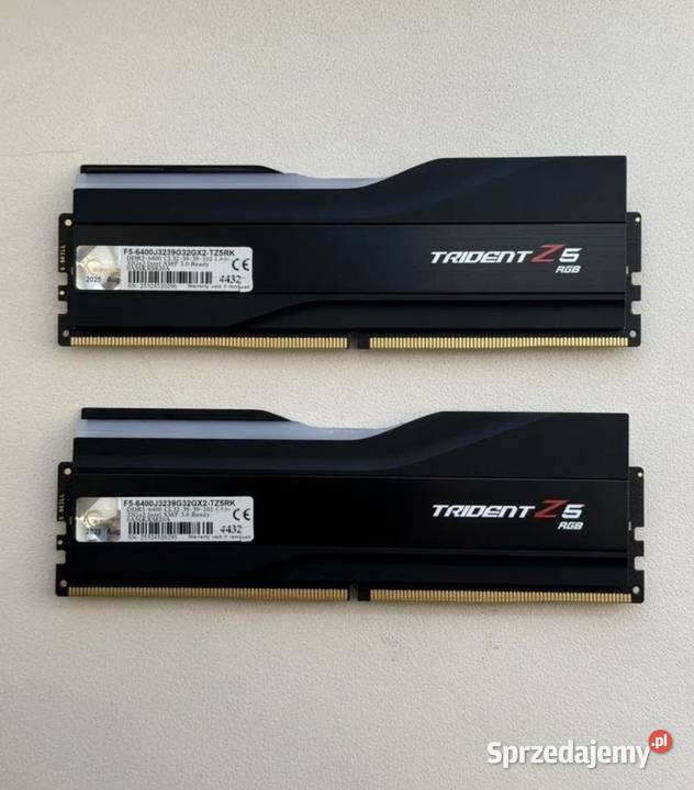 DDR5 GSkill Trident Z RGB 6400 CL32 64GB Łódź sprzedam