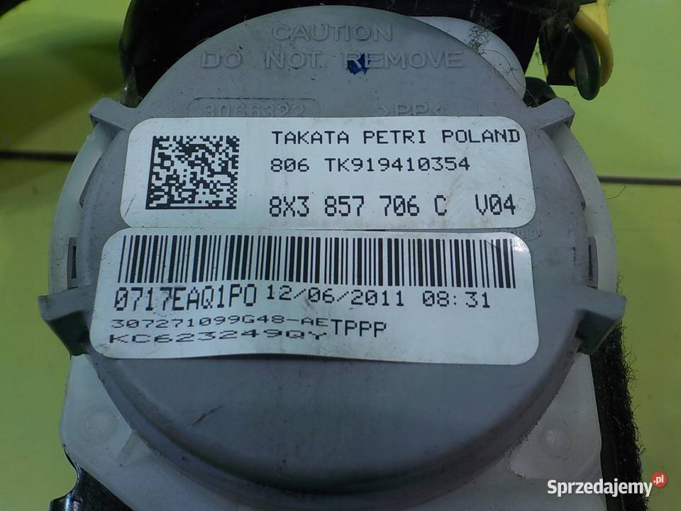 AUDI A1 8X 16 TDI 12r 3D pas bezpieczenstwa Suków