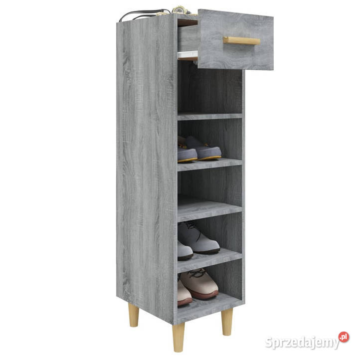 Szafka na buty szary dąb sonoma 30x35x105