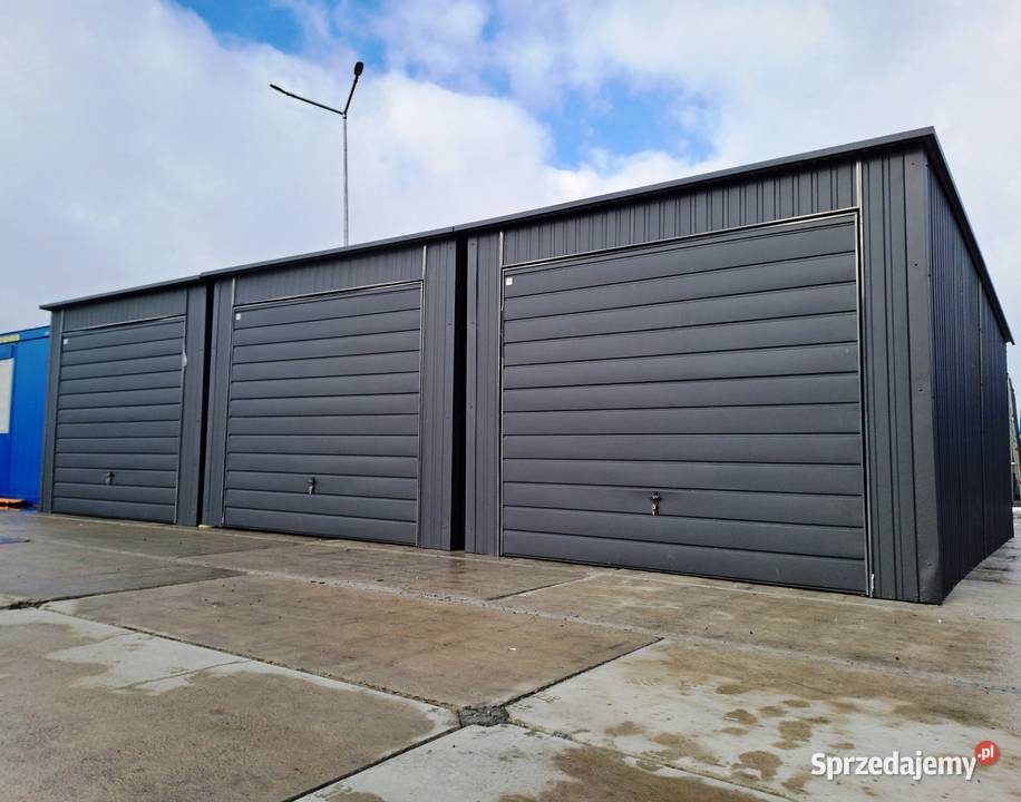 A14Grafitowy Garaż Blaszany Hala Wiata Garaże Nowy Tomyśl