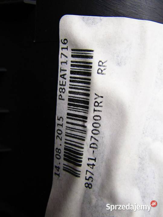 BOCZEK TAPICERKA BAGAŻNIKA PRAWY HYUNDAI TUCSON osobowe Wyposażenie wnętrza