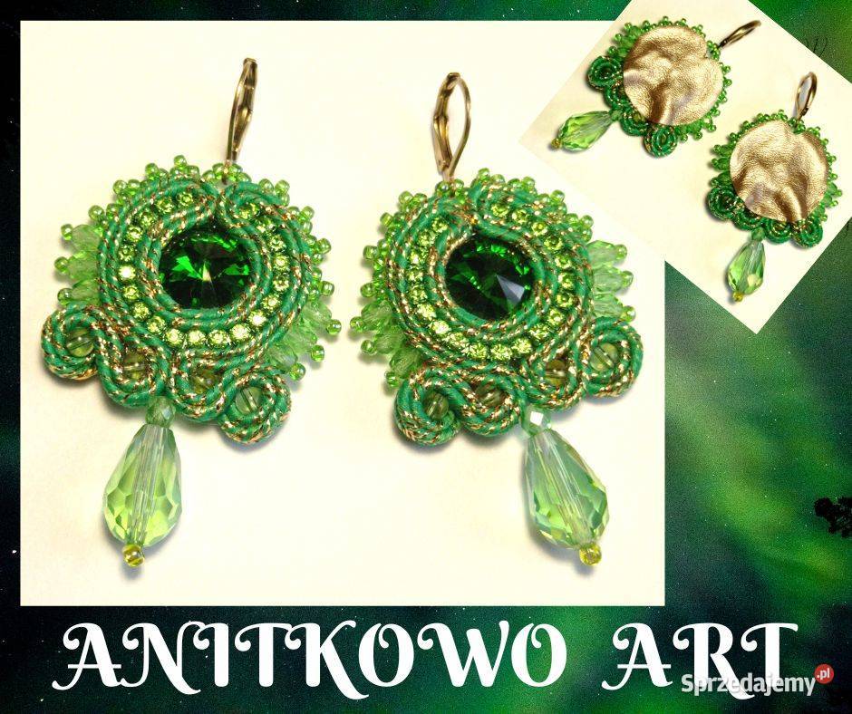 KOLCZYKI Z KRYSZTAŁKAMI I TAŚMĄ CYRKONIOWĄ Warszawa