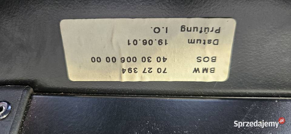 Roleta bagażnika BMW E46 7027394 osobowe Wykroty
