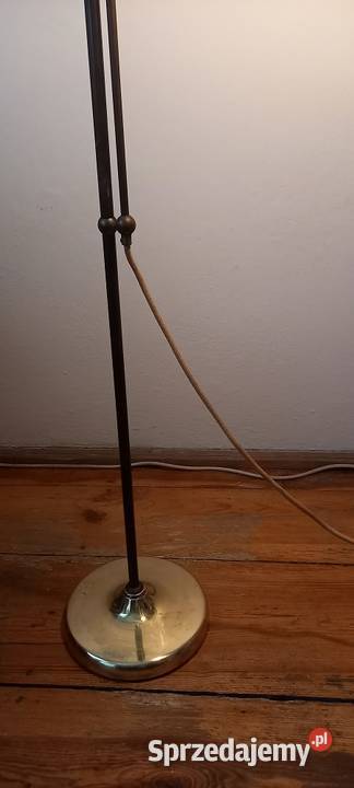 Mosiężna lampa podłogowa z ruchomym ramieniam 2 łódzkie Skierniewice