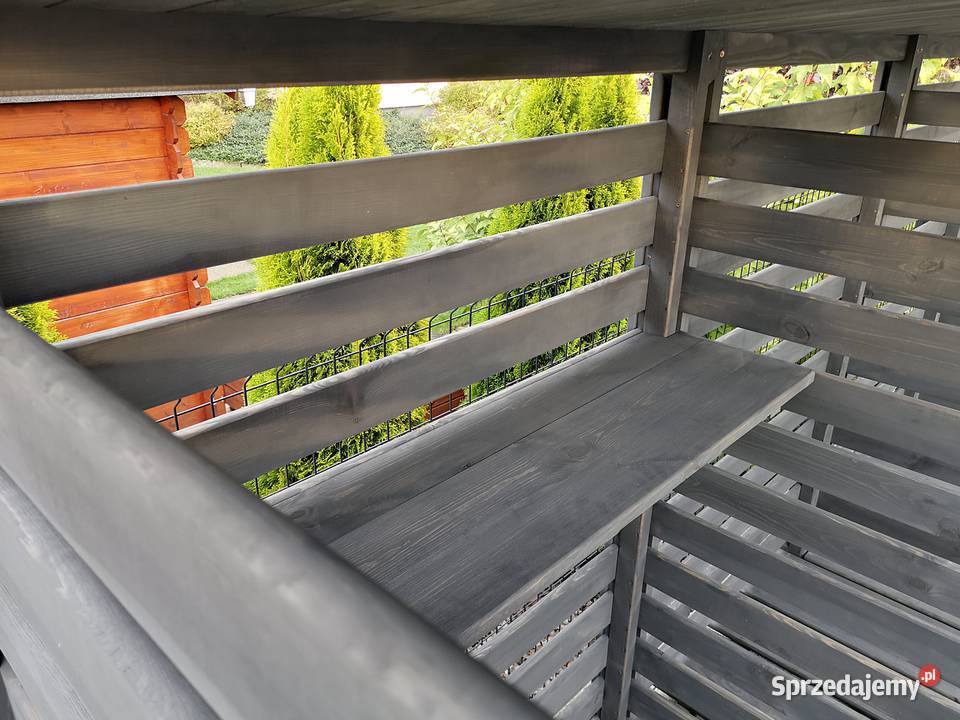 Drewutnia zadaszenie na kosz wiata SOLIDNA Architektura ogrodowa Kalety sprzedam