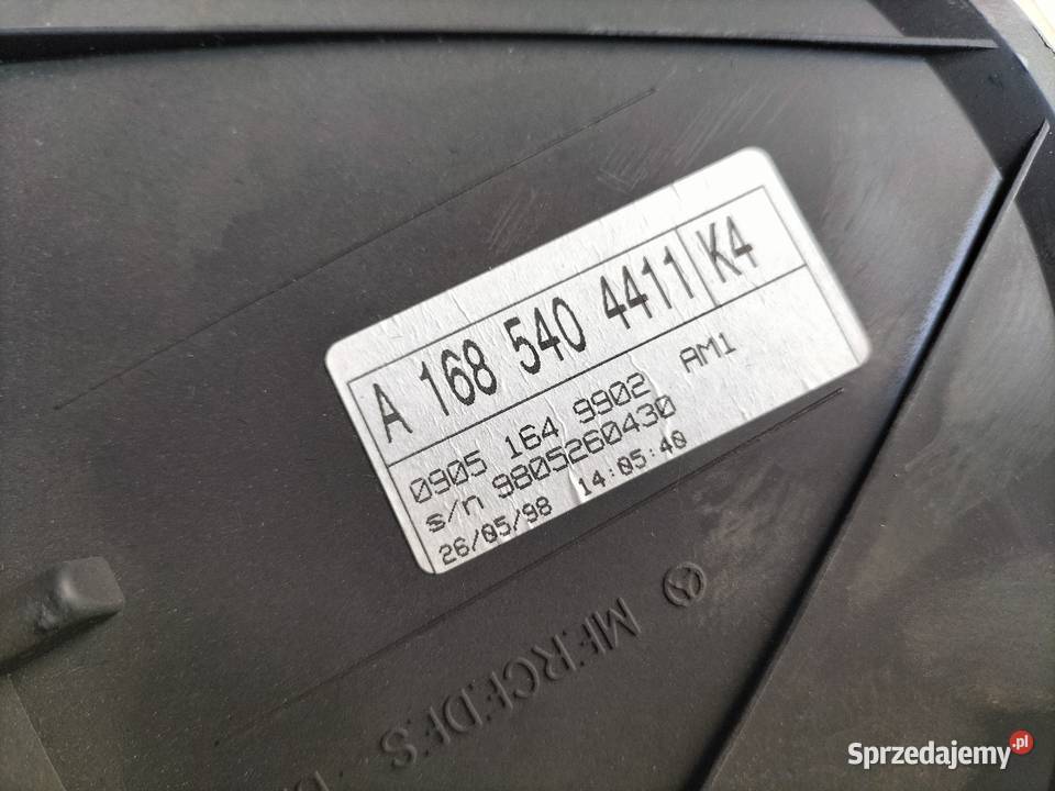 A KLASA A160 W168 BENZYNA LICZNIK ZEGARY osobowe Kamień-Kolonia