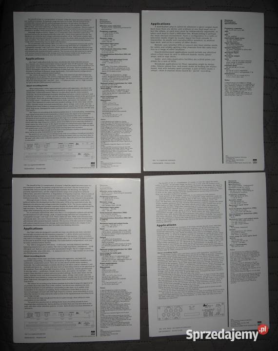 dbx brochures specification sheets lot broszury Kultura i Rozrywka Kępice