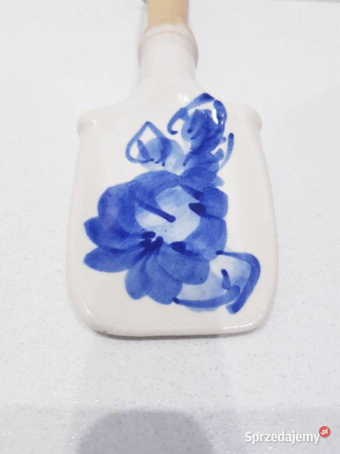 Stara unikatowa ceramiczna łyżka łopatka vintage Dąbrowa Górnicza