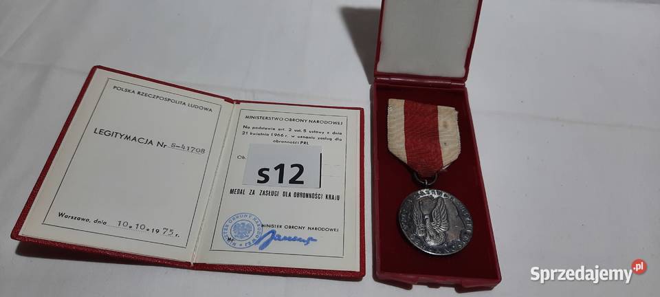 Srebrny medal zasługi obronności kraju s12 Warszawa