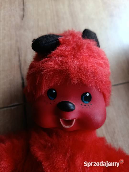 Zabawka stara monchichi czerwony diabełek Choszczno