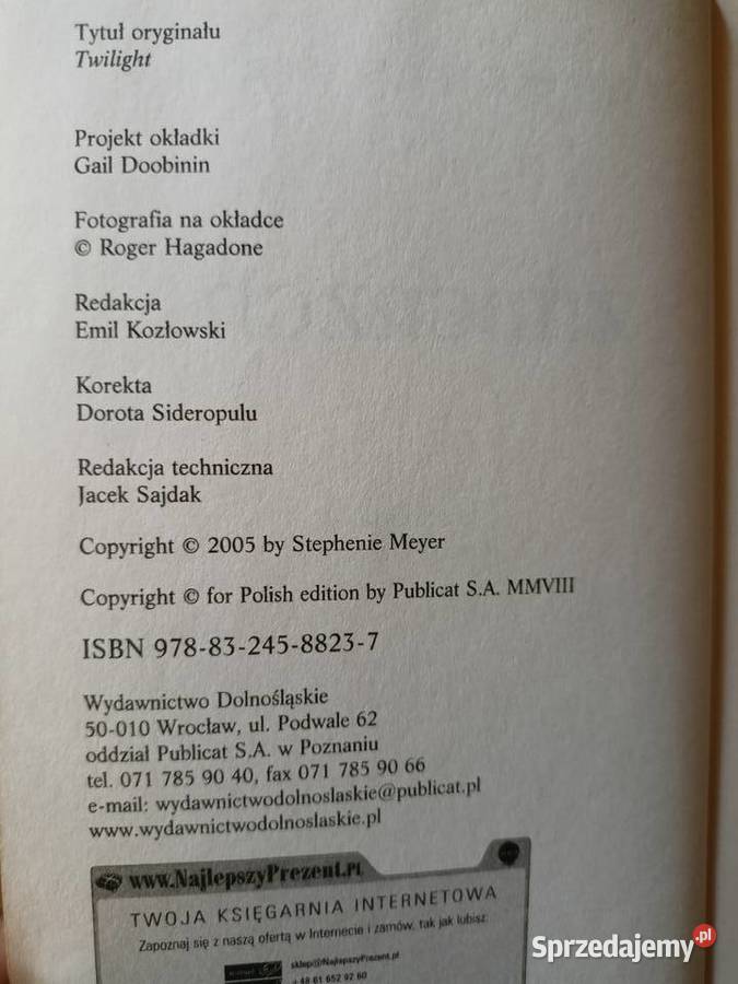 Zmierzch Meyer książki Warszawa księgarnia