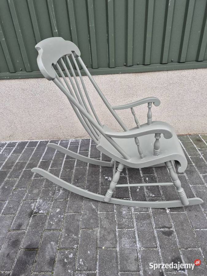 Drewniany fotel bujany 90cm Rawa Mazowiecka