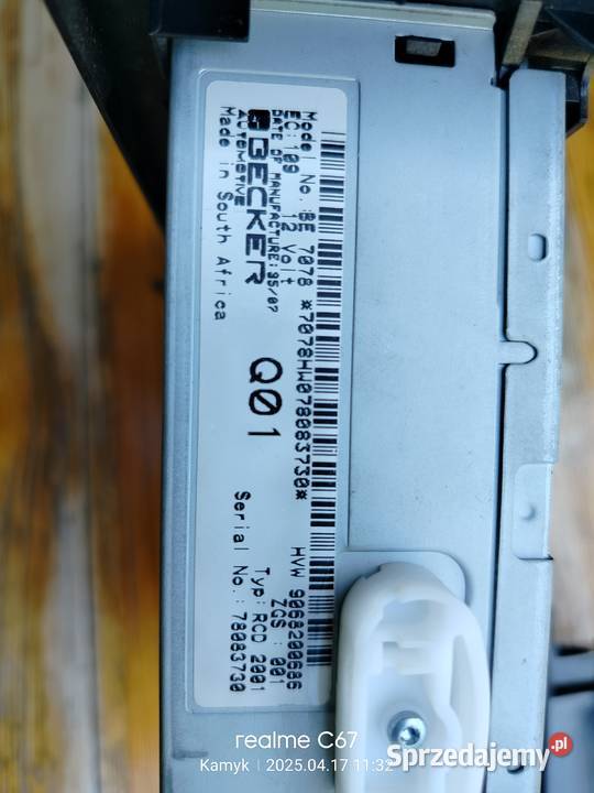 FABRYCZNE RADIO VW VOLKSWAGEN RCD2001 śląskie Kłobuck