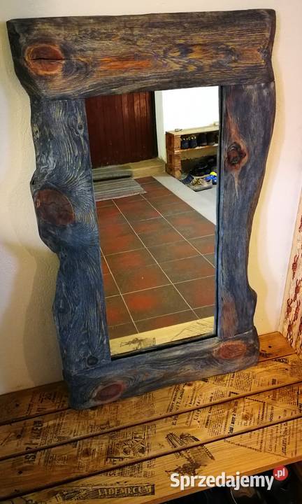 Lustro drewniane vintage rustykalny loft świętokrzyskie Radków sprzedam