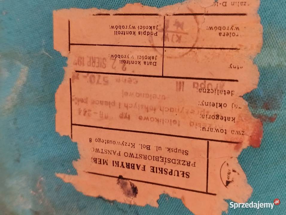 Krzesło tapicerowane typ 200244 Słupskie Fabryki Krzesła Poznań sprzedam