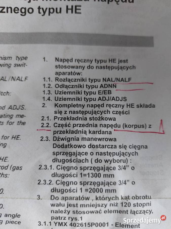 Część przednia HE z wałkiem Kardana ABB Dąbrowa Górnicza