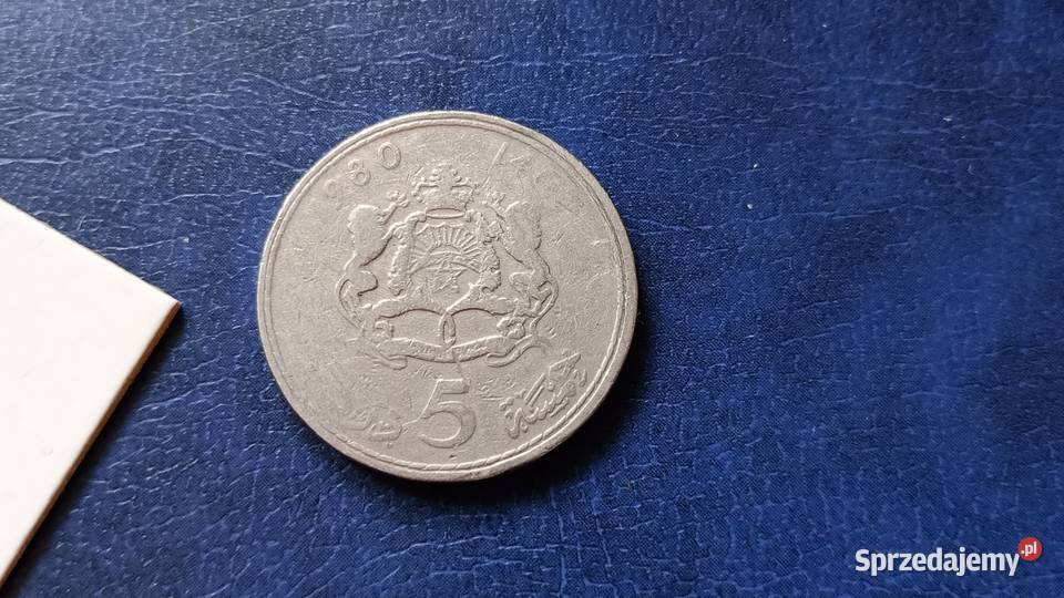 Stare monety 5 dirham 1980 Maroko Lesko