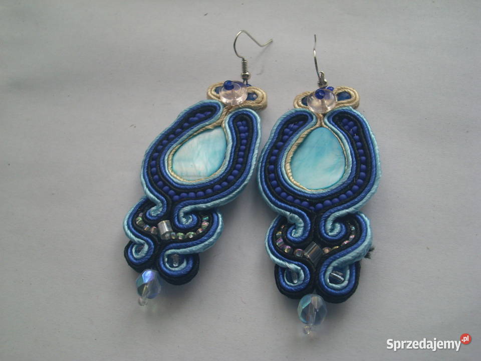 Lekkie kolczyki sutasz niebieskie Częstochowa