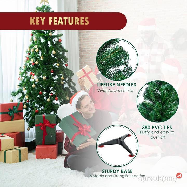 Choinka sztuczna CCLIFE 150 zielona Jadowniki sprzedam