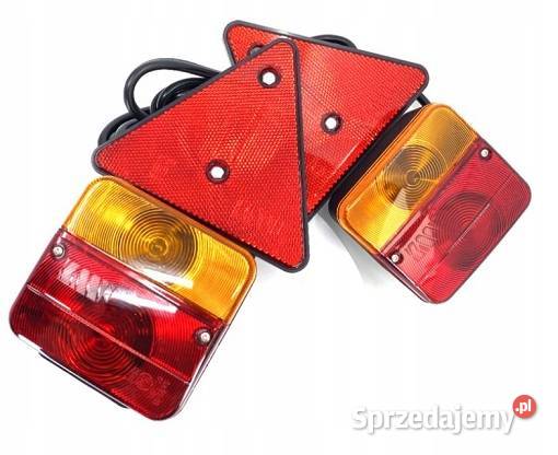 ZESTAW LAMP ŚWIATEŁ NA TYŁ DO PRZYCZEPY 12V Oświetlenie Godzianów
